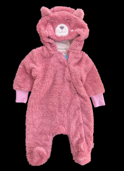 Ромпер із капюшоном "Bear", набивна махра ТМ "Ля-ля"