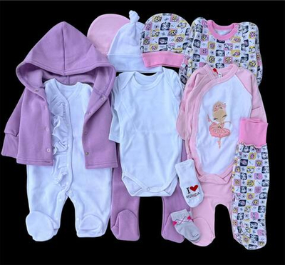 Гарний набір одягу для новонародженої дівчинки, якісний одяг для немовлят зима, весна, осінь, зріст 62 см, бавовна