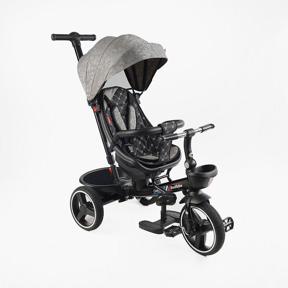 Дитячий триколісний велосипед Best Trike Oscar 6390 PU, складне кермо, з батьківською ручкою