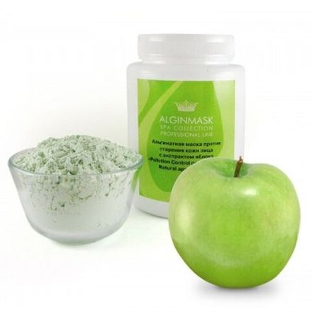 Альгінатна маска проти старіння шкіри обличчя з екстрактом яблука Peel off Natural apple extract mask, Alginmask