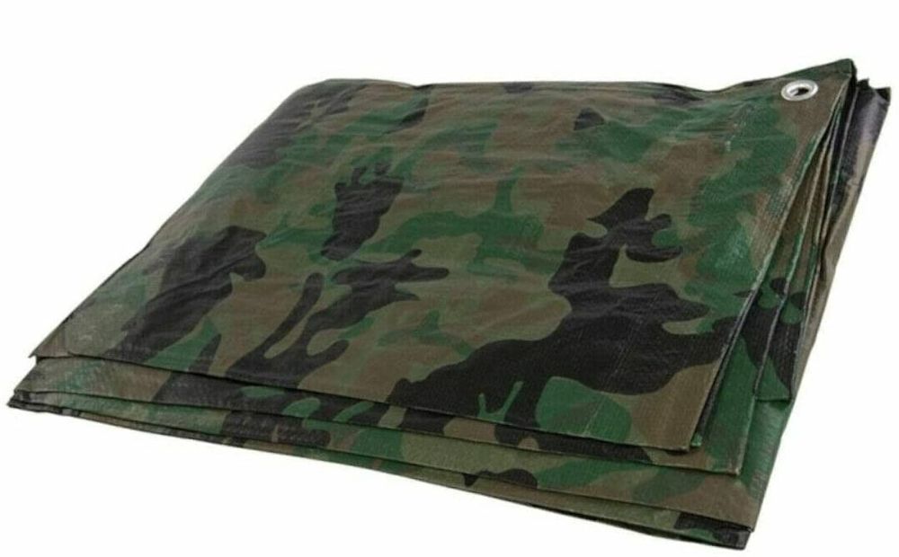 Тент универсальный 5х6 от дождя и снега, затеняющий 90г./м2 (камуфляж)