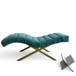 Анатомическая кушетка Mark 555-07 с подголовником и поперечной прошивкой для лашмейкеров и бровистов