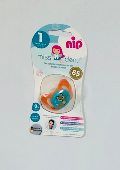 Пустушка "Miss Denti", силікон, № 2 (5-13 міс), 1 шт, ТМ "Nip"