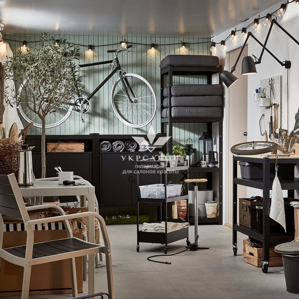 Косметологическая тележка Nissa черная