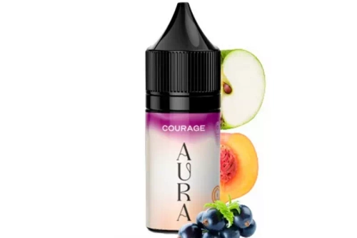 Солевая Жидкость Aura Courage 30ml (Аура Яблоко Персик Черна смородина) 30mg | 50mg
