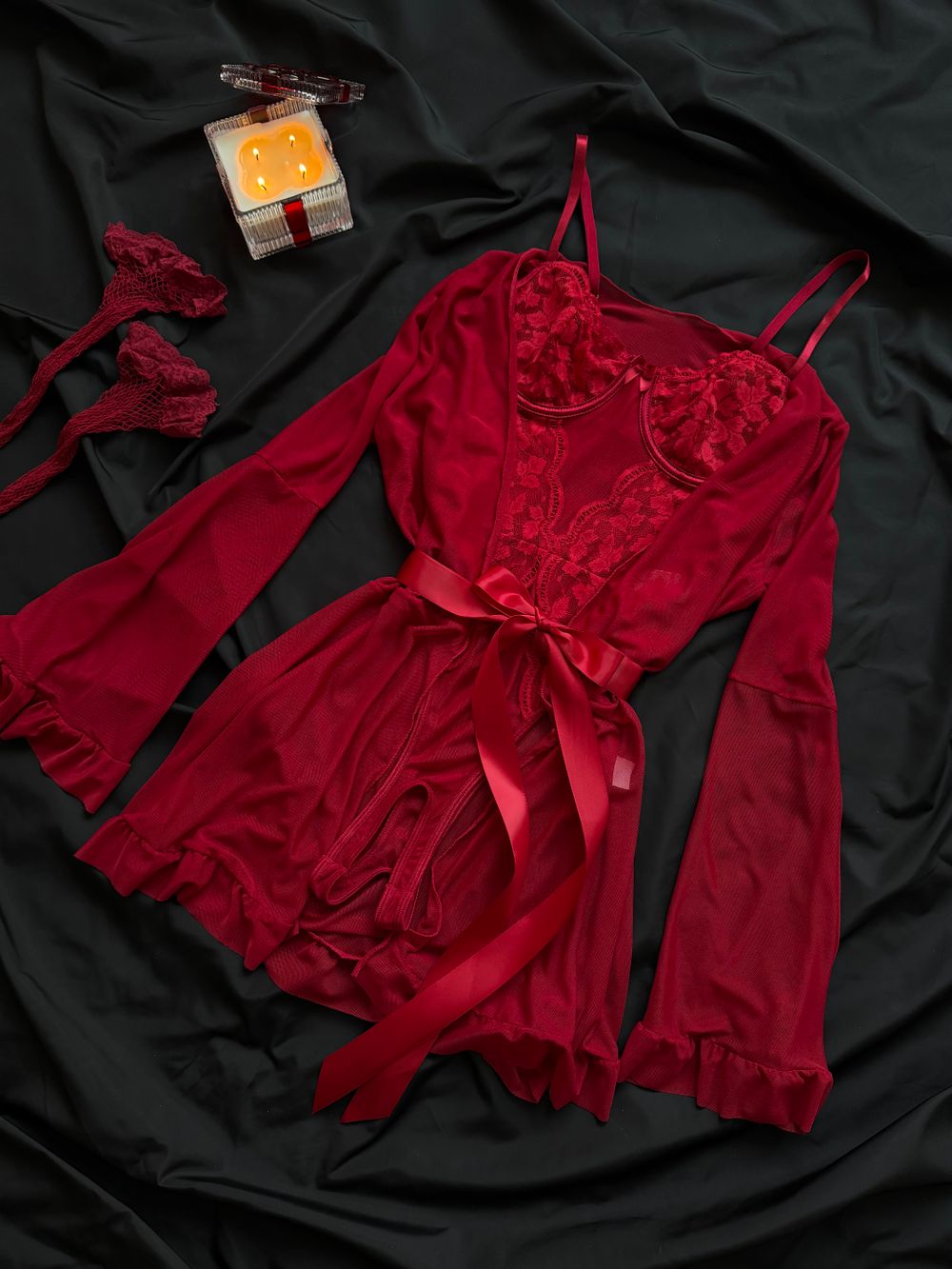 Боді+халат+панчохи