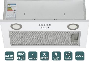 Витяжка VENTOLUX PUNTO 52 WH (950) PB