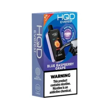 HQD 25000 - Blue Raspberry Grape (5% nic)