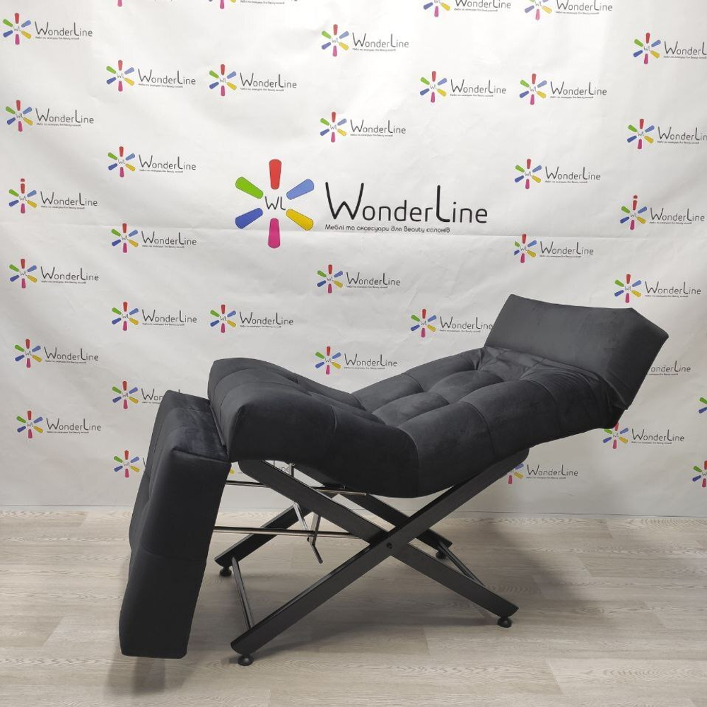 Анатомічна кушетка Tertio 2 Black для лешмейкерів та бровістів