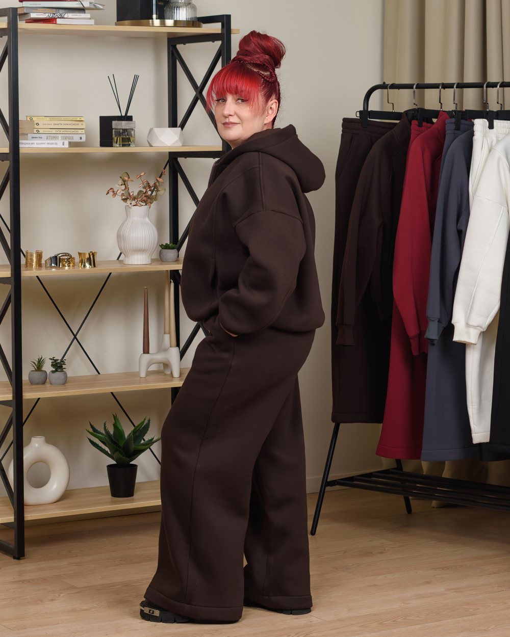 Брюки палаццо жіночі коричневого кольору (арт. 2852500302)