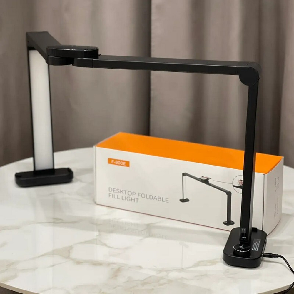 Бестеневая настольная лампа трансформер F-800E, черная