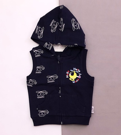 Жилетка з капюшоном, двунитка "Cujju"