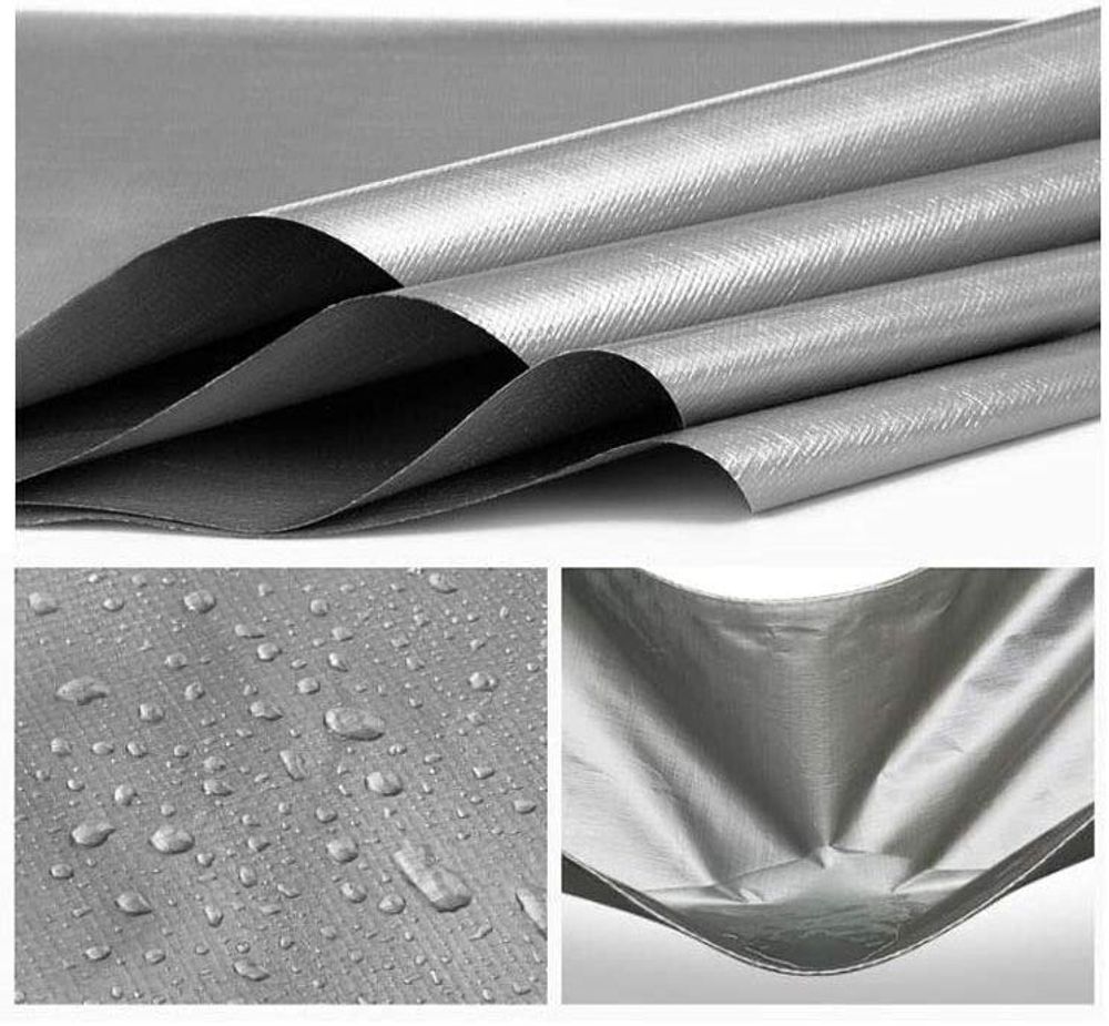 Тент полипропиленовый 4х6 от дождя и снега, затеняющий 100г./м2 (серый)