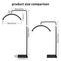 Бестеневая Led лампа для бьюти мастера универсальная HD-M8X 50W Black прямоугольная