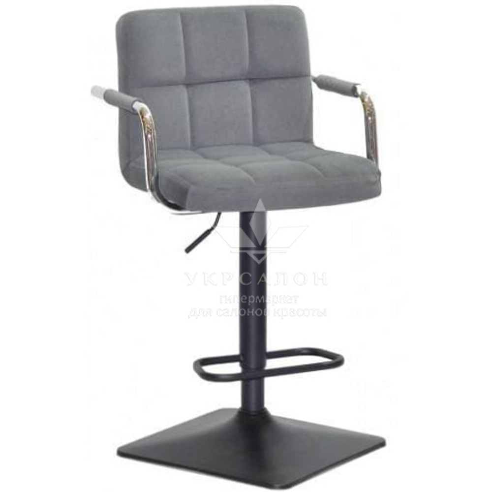 Стульчик для визажа Lion plus black quadro Velor