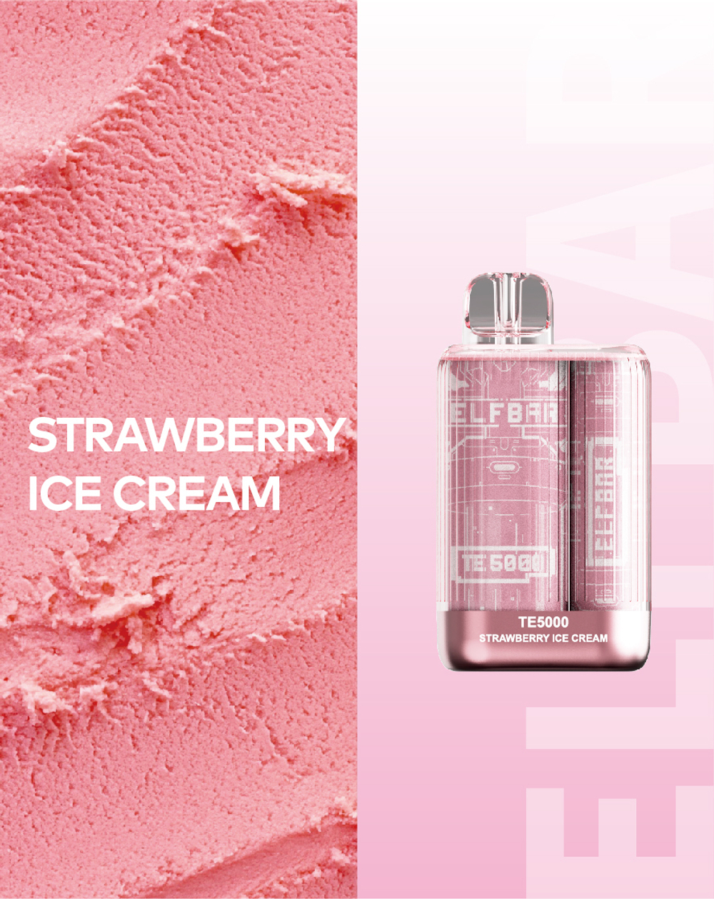 ELF BAR TE5000 Strawberry Ice cream 5% nic