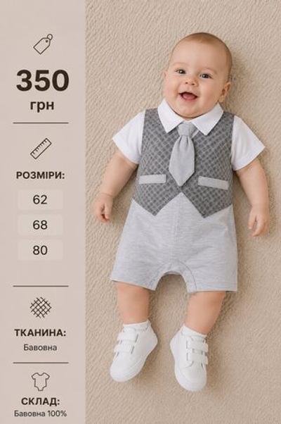 Пісочник "Джентельмен" з жилеткою, кулір ТМ "P4"