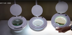 Лампа-лупа 6017H LED-3 (5) с регулировкой яркости, белый холодный и теплый свет 1-12W