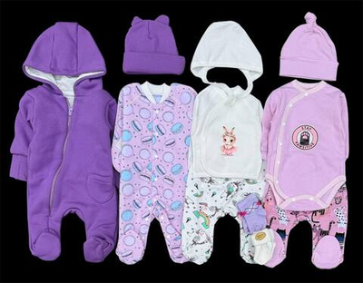 Гарний набір одягу для новонародженої дівчинки, якісний одяг для немовлят, осінь, зима, зріст 56 см, бавовна