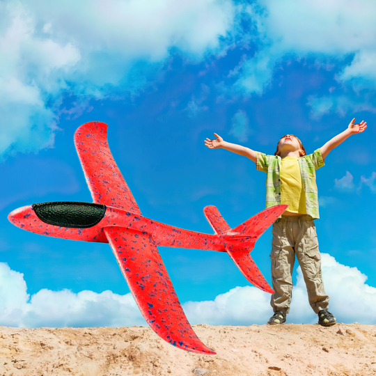 Детский метательный планер Fly Plane 48 см Красный