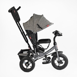Дитячий триколісний велосипед Best Trike 3390 надувні/фара, з USB, пультом, батьківською ручкою