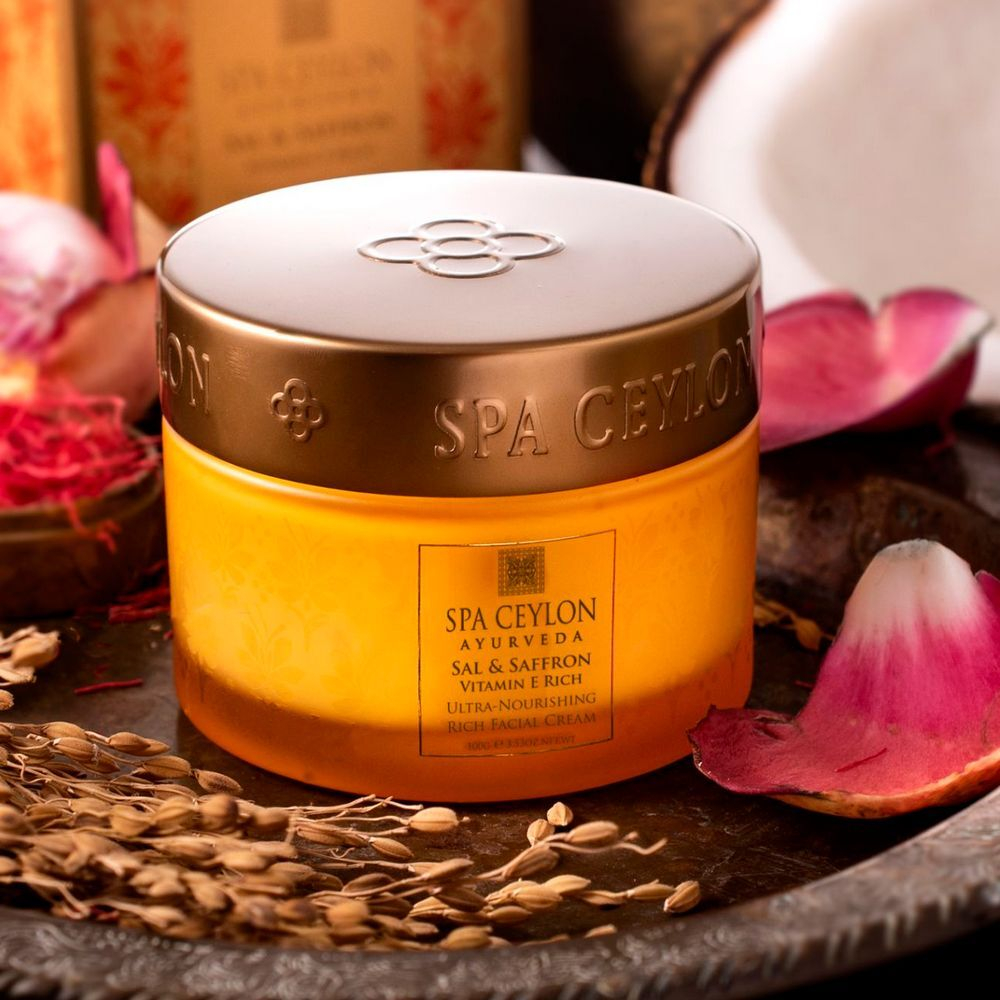 Крем ультра питательный для восстановления сухой кожи лица Шореа и Шафран 100 г, SPA Ceylon