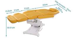 Косметологическая электрическая кушетка 8197, (4 мотора) White