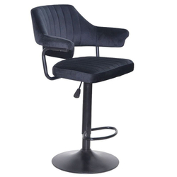 Стул для визажа Jef Velor Black 1