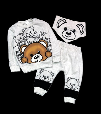 Костюм 3в1: світшот, штани "Toy", двунитка ТМ "Otto" (68 см)