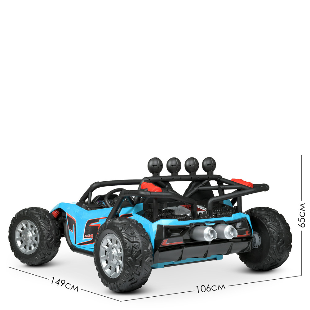Детский двухместный электромобиль джип багги Bambi JS3168EBLR(24V)