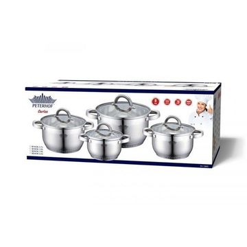 Набір каструль 8 попер. Peterhof PH-15805 (2,1 л. 2,9 л. 3,9 л. 6,5 л.)