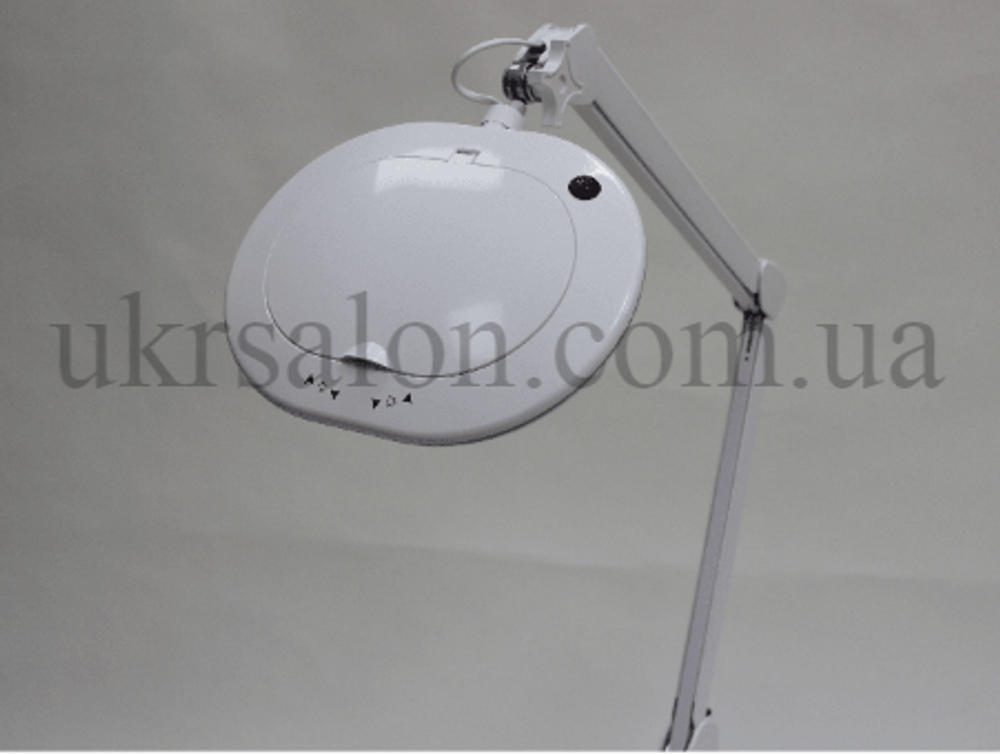 Лампа-лупа 6028 LED 3D з регулюванням яскравості білий холодний і тепле світло