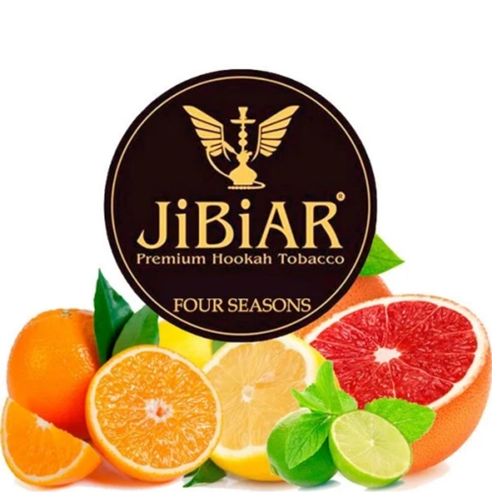 Табак Jibiar Four season (Джибиар Четыре Сезона - Апельсин Лайм Грейпфрут Лимон) 250г (Изготовлен в 2019)