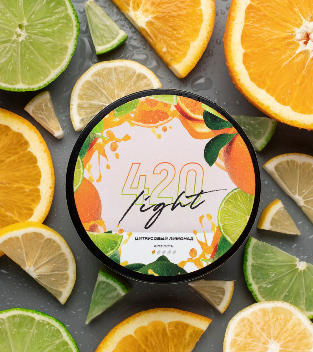 Купить табак для кальяна 420 Light Цитрусовый лимонад, заказать табак 420 с доставкой