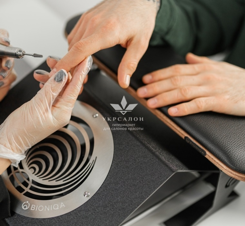 Настольная вытяжка c подставкой для маникюра Bioniqa Tabletop V1 Handpad+ Black