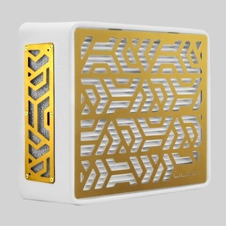 Витяжка для манікюру настільна Ulka Pemium з фільтром, колір білий (сітка золота)