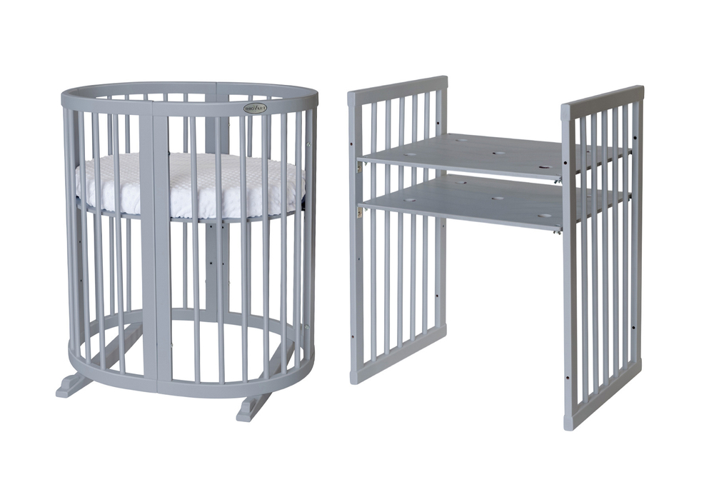 Детская кроватка-трансформер Ingvart Smart Bed 9 в 1 Oval (60*72) с сердечками