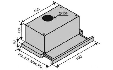 Витяжка VENTOLUX GARDA 60 X D5 (1000) EU