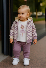 Костюм 3в1: кофта, штани, реглан "My Little Balerina", двунитка, бавовна ТМ "Partner"