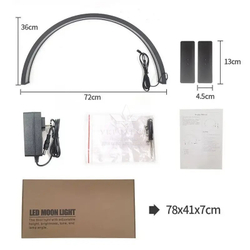 Настольная бестеневая лампа Half MOON 28, 50 Вт, черная