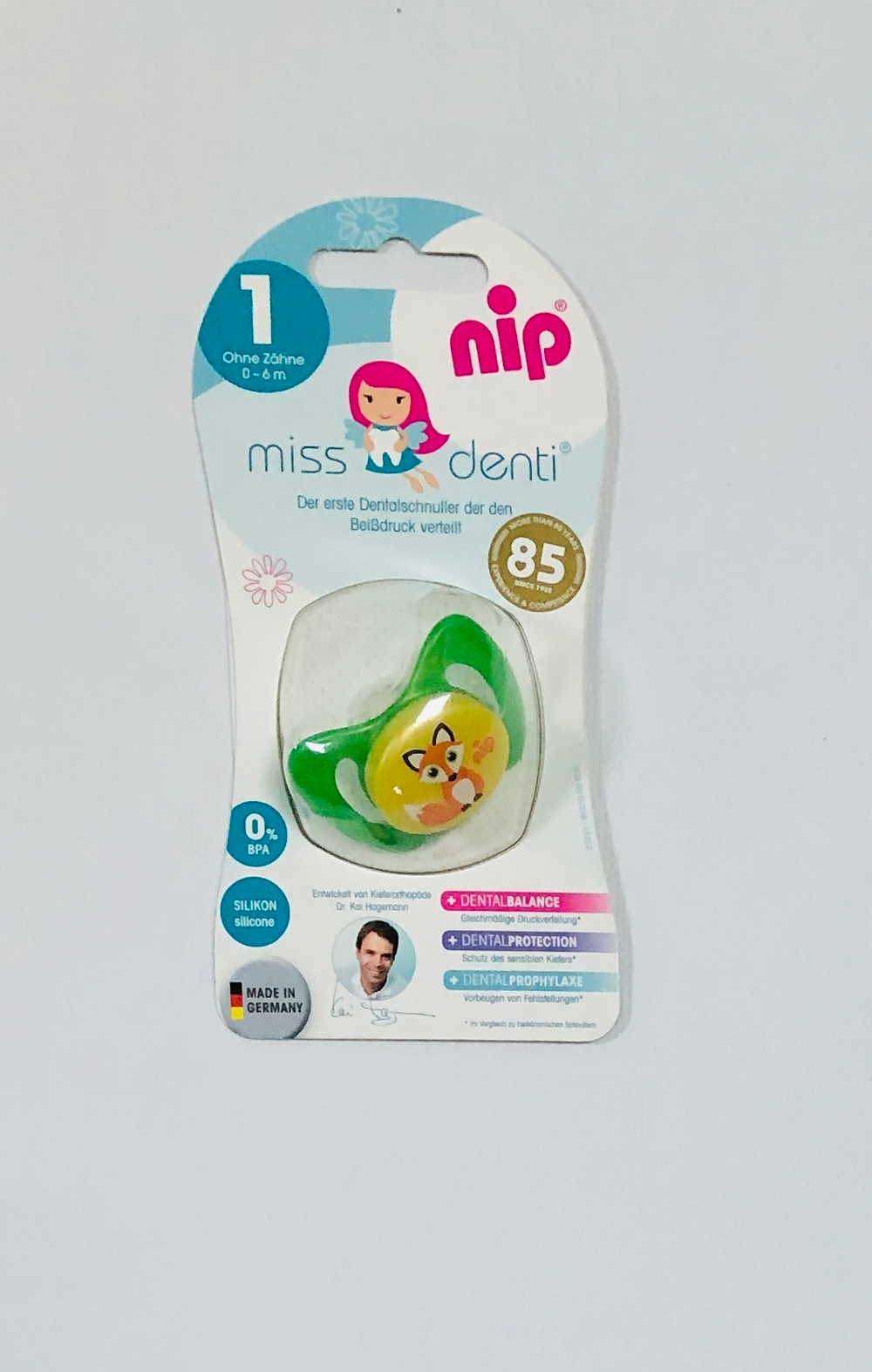 Пустушка "Miss Denti", силікон, 1 шт, ТМ "Nip"