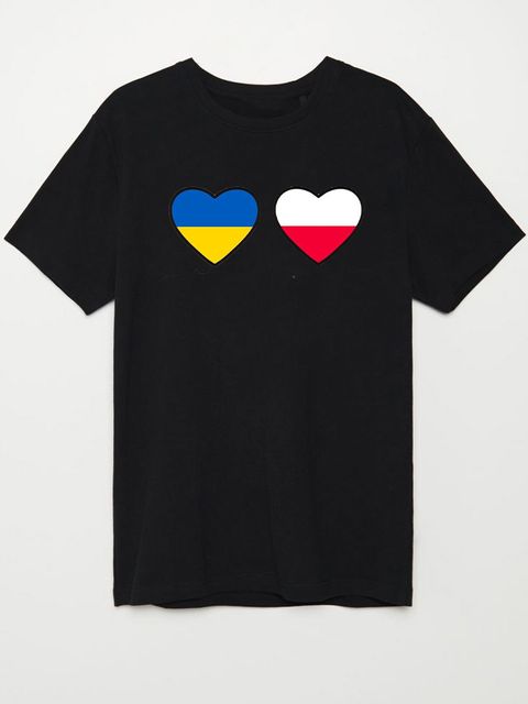 Футболка чоловіча чорна Ukraina Polska Love&Live