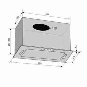 Витяжка VENTOLUX PUNTO 520/279 BG (700) TRC
