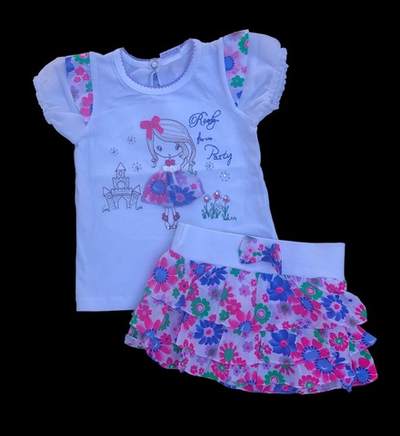 Костюм 2в1: футболка, спідничка "Софі", кулір ТМ "Garden baby"