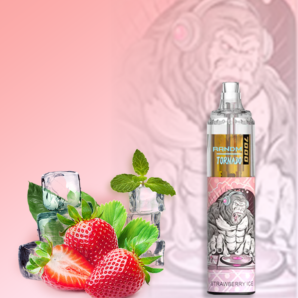 RandM Tornado 7000 2% Strawberry ice