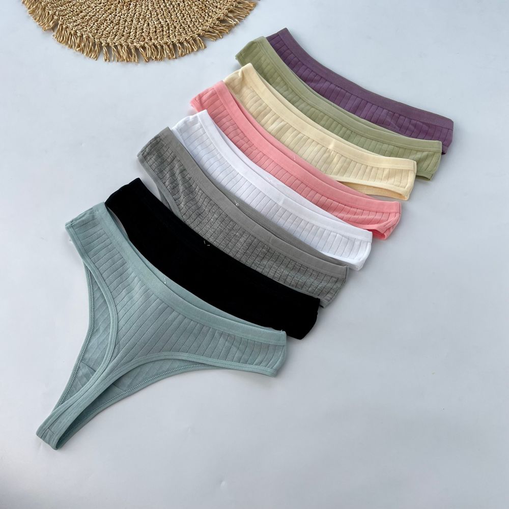 Стрінги в широкий рубчик