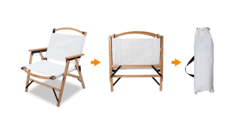 Стул складной походный белый