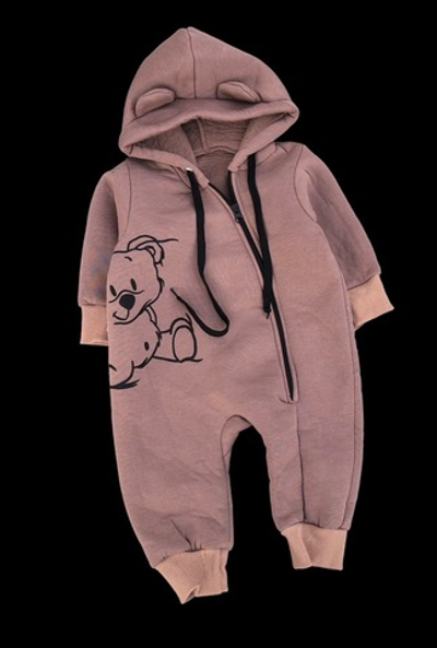 Комбінезон (ромпер) з капюшоном «Ведмедик», трьохнитка з начосом ТМ "Ua"