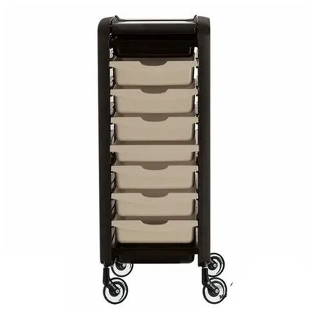 Перукарський візок Elogy чорний/капучіно, високі колеса