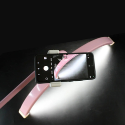 Бестеневая настольная Led лампа на струбцине Moon HD-M6X (SP-006), 50 Вт, розовая